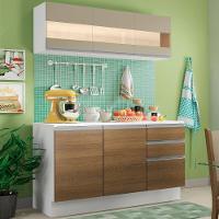 Cozinha Compacta 100% Mdf Madesa Smart 120 Cm Modulada Com Balcão E Tampo