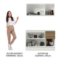 Cozinha Compacta 100% Mdf Madesa Smart 120 Cm Modulada Com Balcão E Tampo - 7