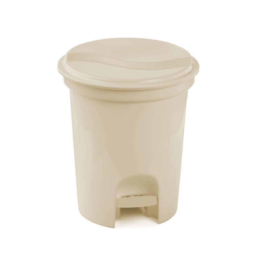 Lixeira Com Pedal 6,5 Litros Plasvale Nude - 1