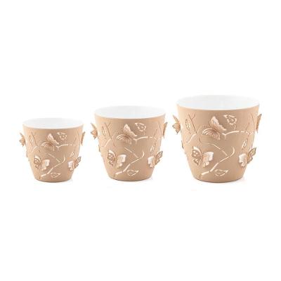 Kit Cachepots Marrom
