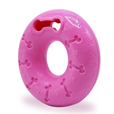 Mordedor Disco Com Porta Petisco Plasvale Rosa