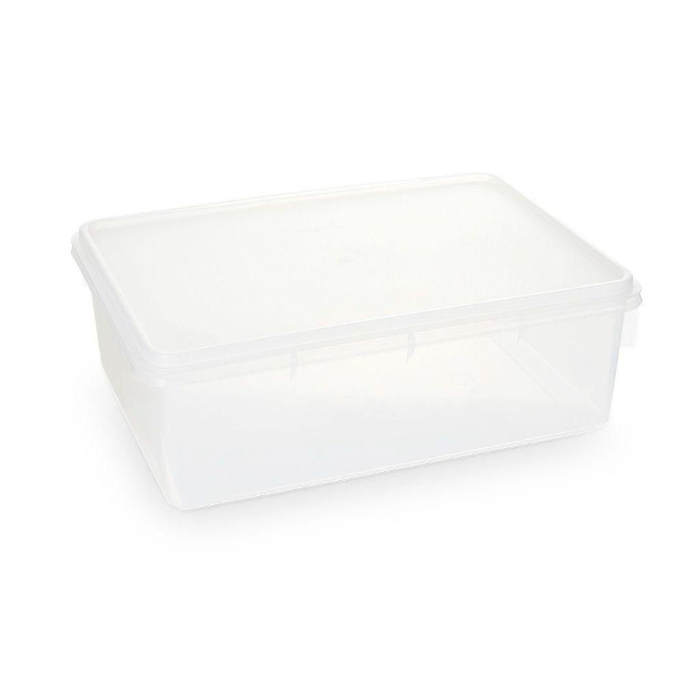 Kit 6 Caixas Herméticas Plásticas Empilháveis 11l Transparente - 2