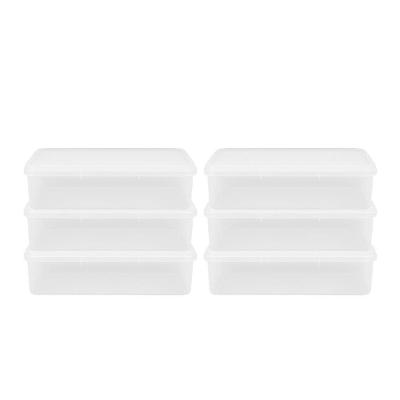 Kit 6 Caixas Herméticas Plásticas Empilháveis 11l Transparente