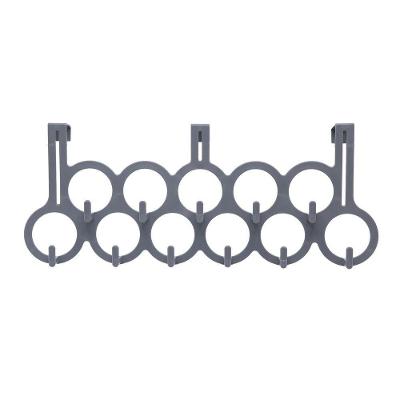 Suporte Para Porta Com Ganchos Redondo Cinza