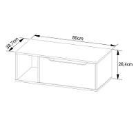 Balcão Gabinete Para Banheiro Suspenso Ambiente Bn3644 Branco - Tecnomobili - 5