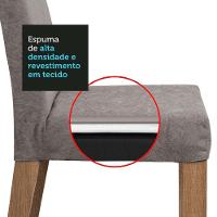 Conjunto Sala De Jantar Mesa Tampo De Vidro 6 Cadeiras Rustic/preto/silver