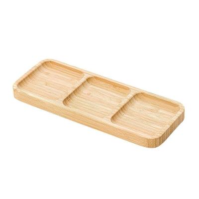 Petisqueira 3 Divisórias Bambu Plasvale Marrom