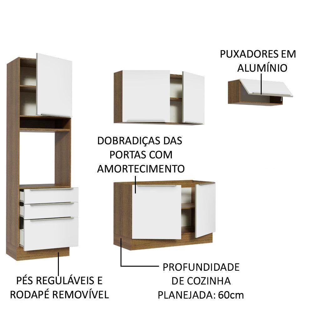 Cozinha Completa Lux Com Armário E Balcão 6 Portas 3 Gavetas - 8