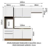 Cozinha Completa Lux Com Armário E Balcão 6 Portas 3 Gavetas - 2