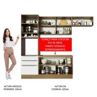 Cozinha Completa Lux Com Armário E Balcão 6 Portas 3 Gavetas - 6