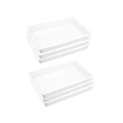 Kit 6 Bandejas Plásticas 7l Plasvale Branco