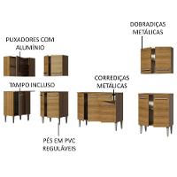 Cozinha Completa de Canto Madesa Emilly Rock Rustic - 6