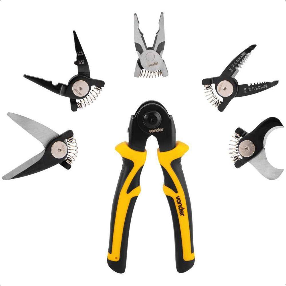 Alicate Multifunções Cabeças Intercambiáveis 5 Em 1 Vonder - 6