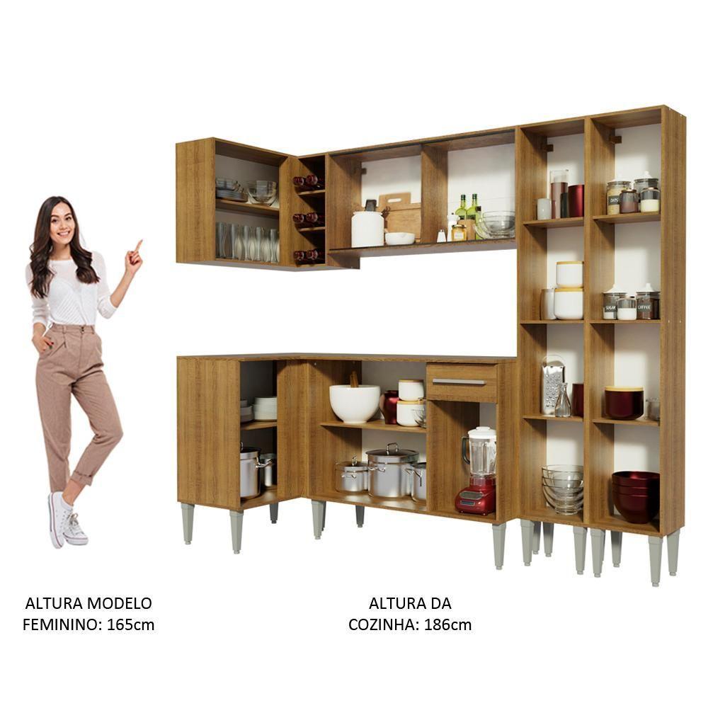 Cozinha Completa de Canto Madesa Emilly Line - 7