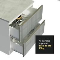 Cozinha Completa Lux com Armário 6 Portas 5 Gavetas Branco - 7
