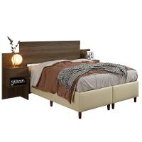 Cabeceira Extensiva Box Master 140-160 Cm 2 Mesas Cabeceira Imbuia - 1