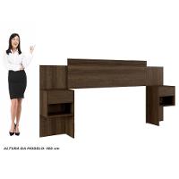 Cabeceira Extensiva Box Master 140-160 Cm 2 Mesas Cabeceira Imbuia - 3