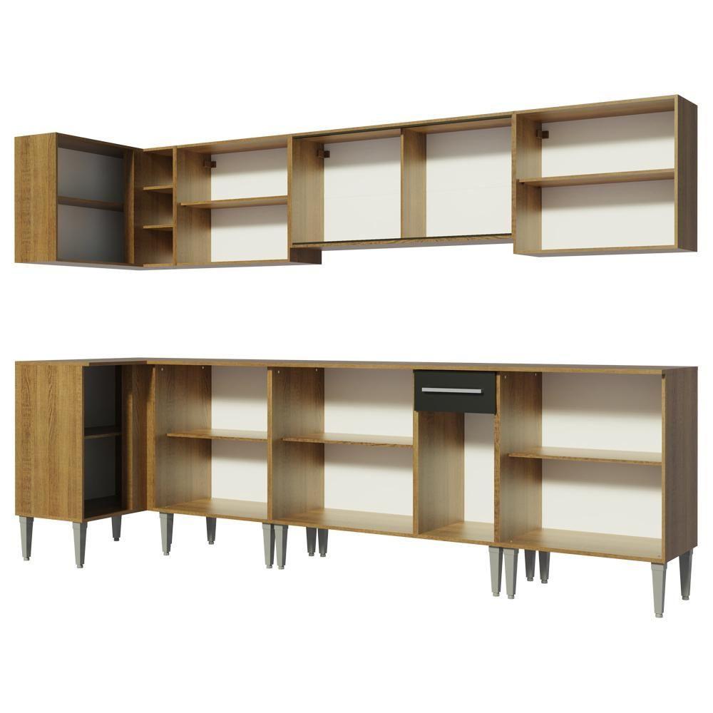 Cozinha Completa de Canto Emilly Mega Madesa - 3