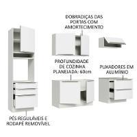 Cozinha Completa Lux Com Armário E Balcão 6 Portas 5 Gavetas - 6