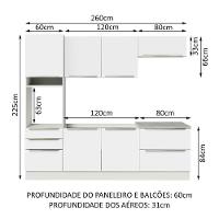 Cozinha Completa Lux Com Armário E Balcão 6 Portas 5 Gavetas - 9