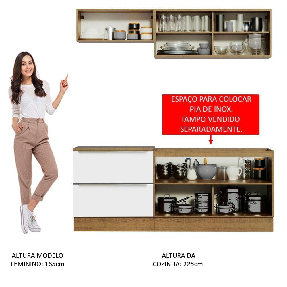 Cozinha Completa Lux Com Armário E Balcão 5 Portas 2 Gavetas - 10