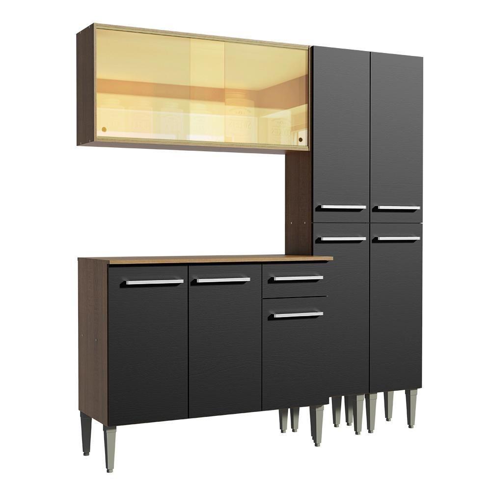 Cozinha Completa Emilly Voice com Balcão e Armário Madesa - 2