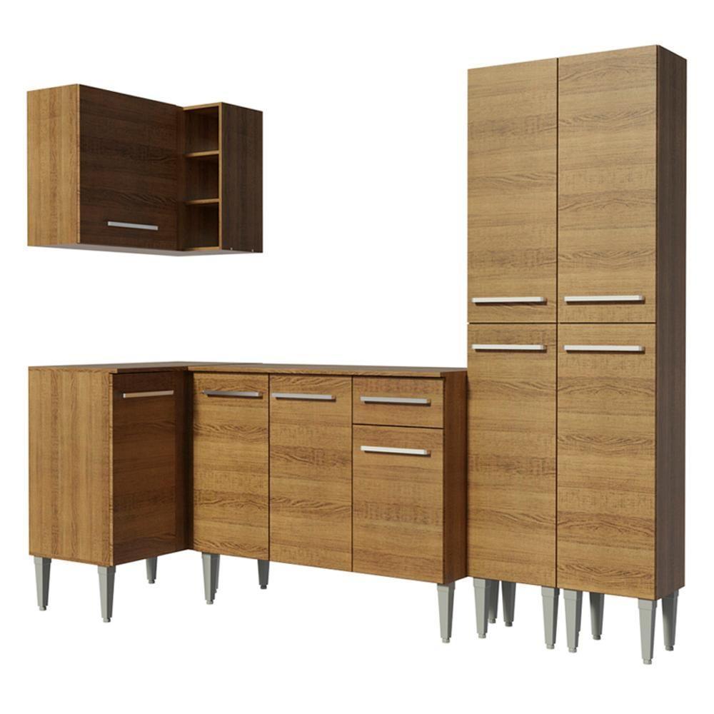 Cozinha Completa de Canto Madesa Emilly Music Rustic - 1