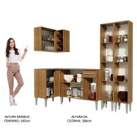 Cozinha Completa de Canto Madesa Emilly Music Rustic - 7