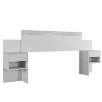 Cabeceira Extensiva Box Master 140-160 Cm 2 Mesas Cabeceira Branco - 1
