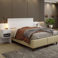 Cabeceira Extensiva Box Master 140-160 Cm 2 Mesas Cabeceira Branco - 2