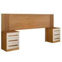 Cabeceira Extensiva Para Box Bélgica 2 Mesas De Cabeceira Cinamomo Off - 1