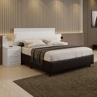 Cabeceira Extensiva Para Box Ferrara 2 Mesas De Cabeceira Branco - 2