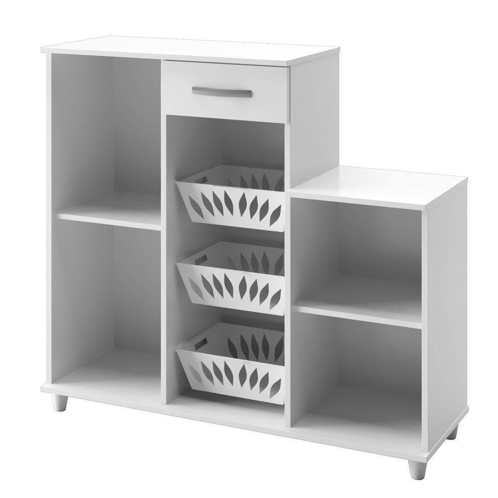 Armário/fruteira Com Espaço Para Forno E Bebedouro - Benetil Branco - 3