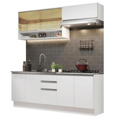 Cozinha Completa Glamy Com Armário E Balcão sem Tampo E Pia