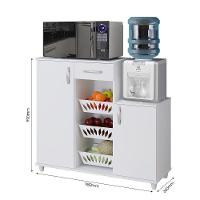 Armário/fruteira Com Espaço Para Forno E Bebedouro Recife Branco - 5