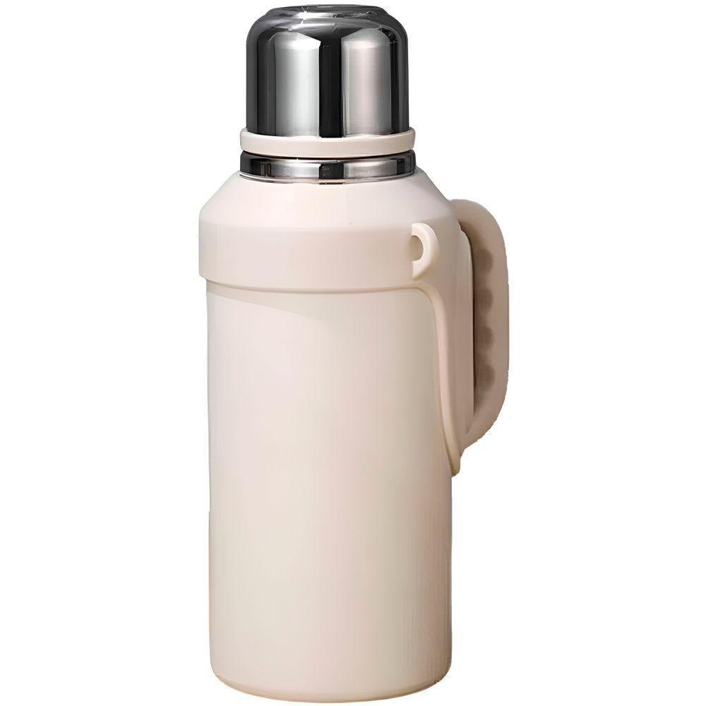 Garrafa Térmica Inox Com Alça Academia Passeio Viagem Branco - 1