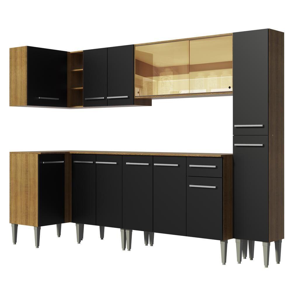 Cozinha Completa de Canto Emilly Wave Madesa - 1