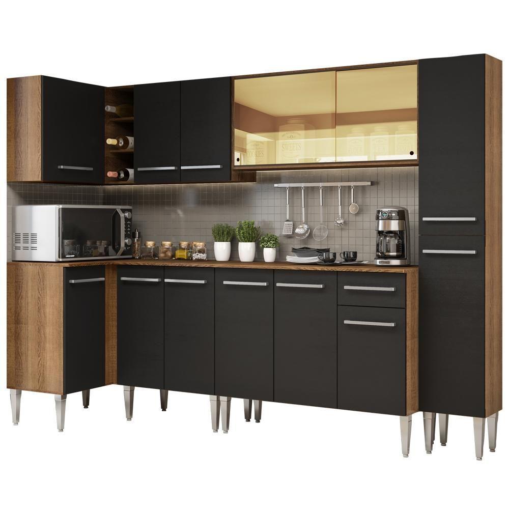 Cozinha Completa de Canto Emilly Wave Madesa - 2
