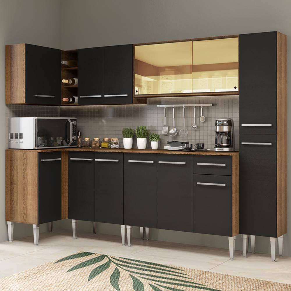 Cozinha Completa de Canto Emilly Wave Madesa - 3