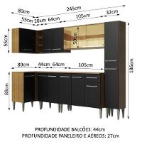 Cozinha Completa de Canto Emilly Wave Madesa - 6