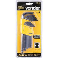 Jogo Chave Allen 1,27-10mm Crv Tipo L Longa Abaulada Com 13 Pecas Vonder - 9