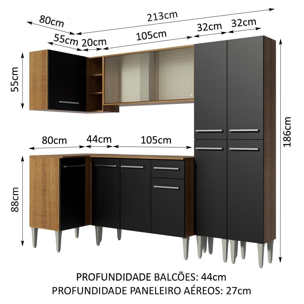 Cozinha Completa de Canto Emilly Madesa - 6