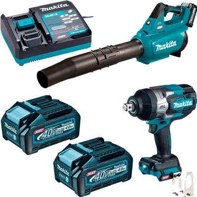 Kit Soprador Ub001 + Chave Impacto + 2 Baterias Makita