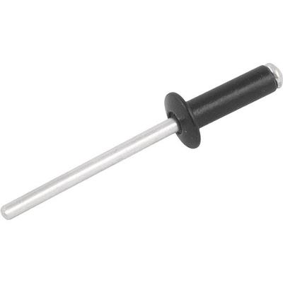 Rebite Alumínio Preto 4,0x16,0 Com 50 Peças - Nove54