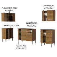 Cozinha Completa Emilly Open Armário e Balcão Madesa - 9