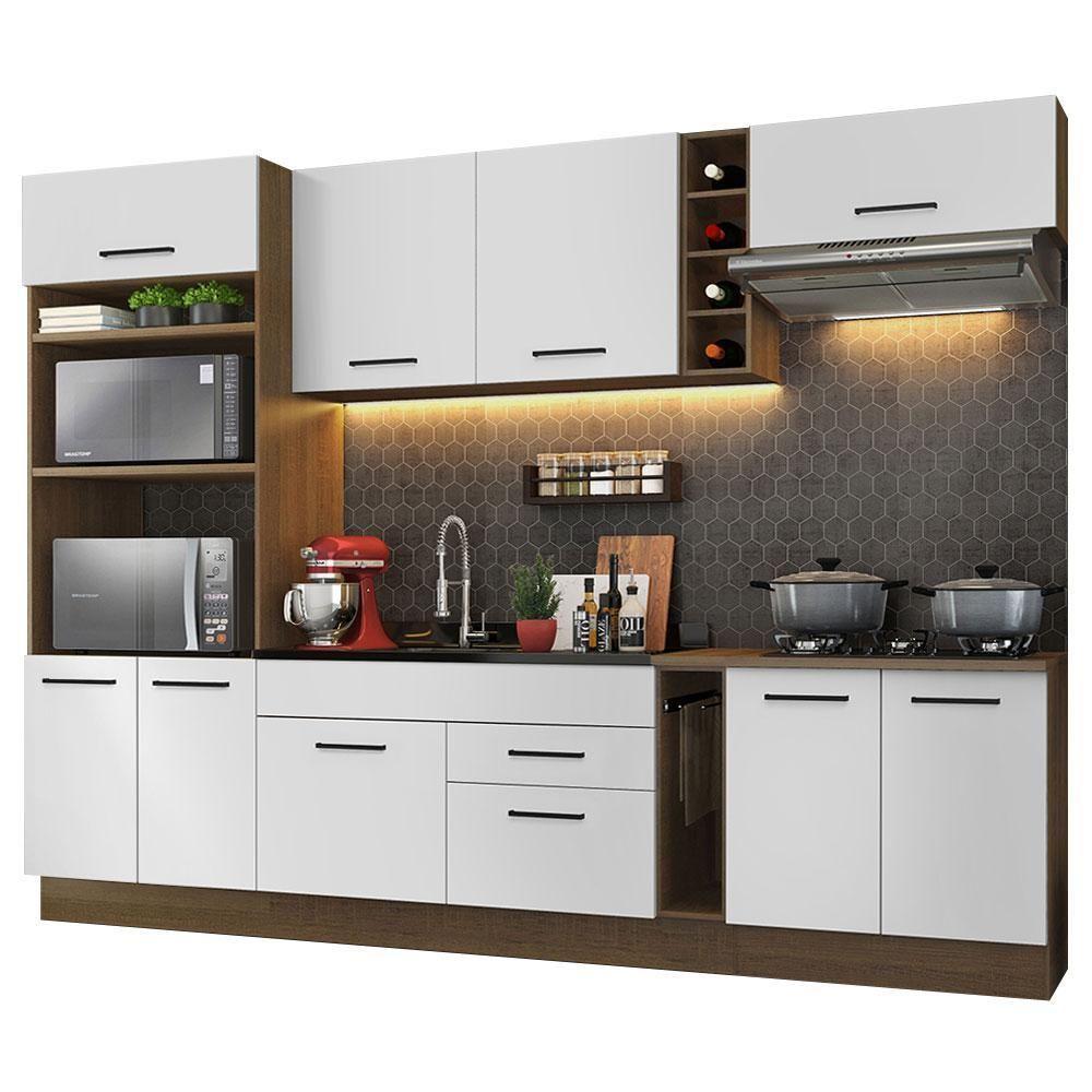 Cozinha Completa 290001 Com Armário E Balcão Rustic/branco - 10