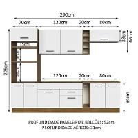 Cozinha Completa 290001 Com Armário E Balcão Rustic/branco - 9