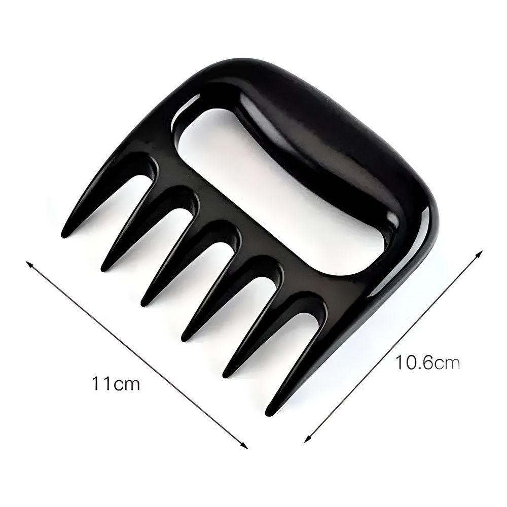 Kit 3 Peças Para Churrasco Faca Garra Amolador Preto - 6