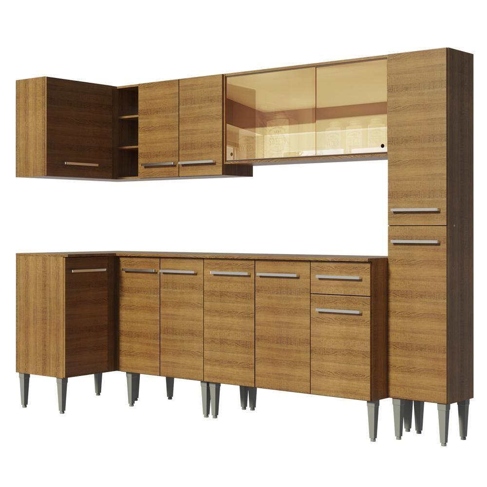 Cozinha Completa de Canto Madesa Emilly Wave Rustic - 2