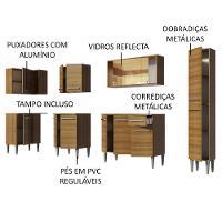 Cozinha Completa de Canto Madesa Emilly Wave Rustic - 6